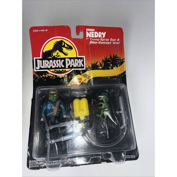 Jurassic Park Kenner 1993 Dennis Nerdy Action Figure Dinosaur Vintage New H2 - Picture 1 of 9